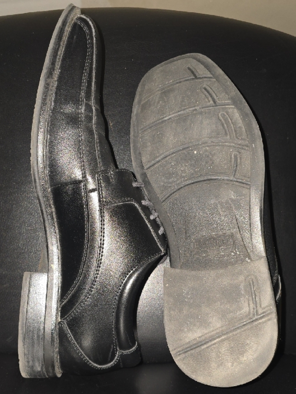 Dockers Shoes Men's Size 11.5 11-1/2 Black Leather Lace-Up Oxfords Endow